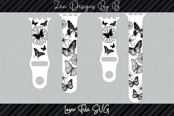 Download Butterfly and Flower Watch Band - Band Collection