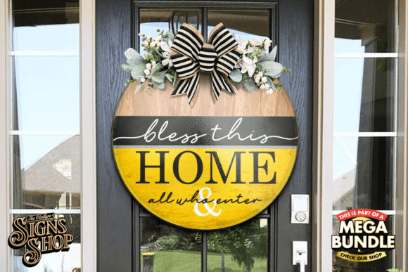 Download Bless This Home | SVG Spring Round Sign - Premium Resources