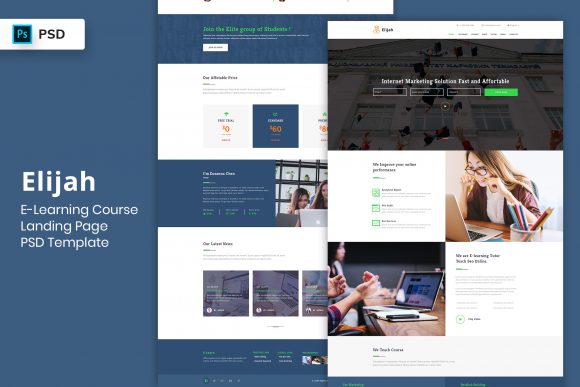 Download E-Learning Single Course Landing Page - Learn Collection