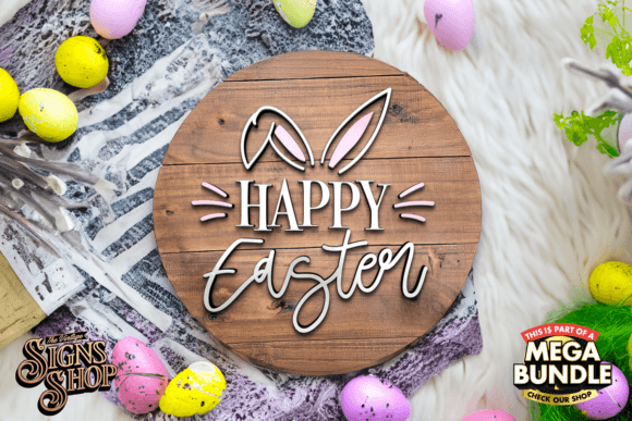 Download Happy Easter Bunny | SVG Easter Sign - Premium Resources